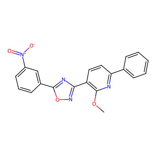 3-(2-Methoxy-6-phenylpyridin-3-yl)-5-(3-nitrophenyl)-1,2,4-oxadiazole structure
