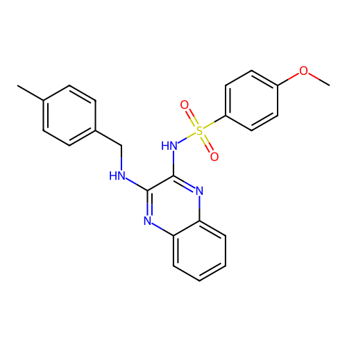 4-methoxy-N-{3-[(4-methylbenzyl)amino]quinoxalin-2-yl}benzenesulfonamide structure