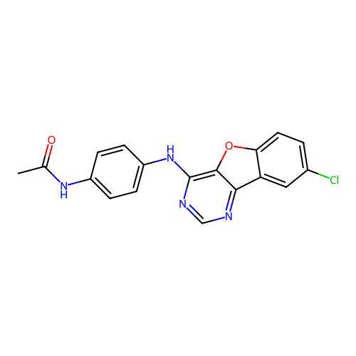 N-(4-((8-chlorobenzofuro[3,2-d]pyrimidin-4-yl)amino)phenyl)acetamide structure