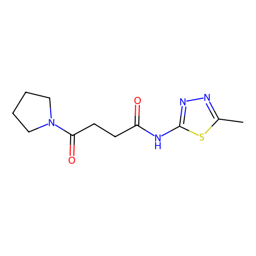 N-(5-Methyl-1,3,4-thiadiazol-2-YL)-4-oxo-4-(pyrrolidin-1-YL)butanamide structure