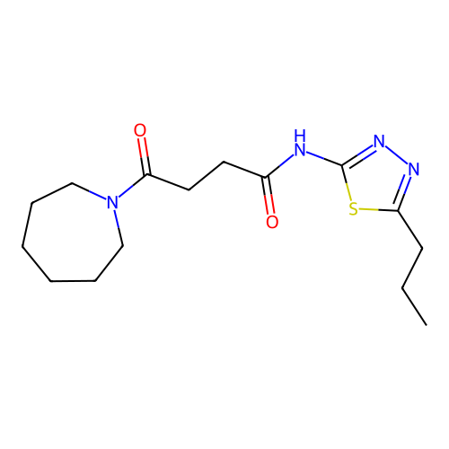 4-(azepan-1-yl)-4-oxo-N-(5-propyl-1,3,4-thiadiazol-2-yl)butanamide structure