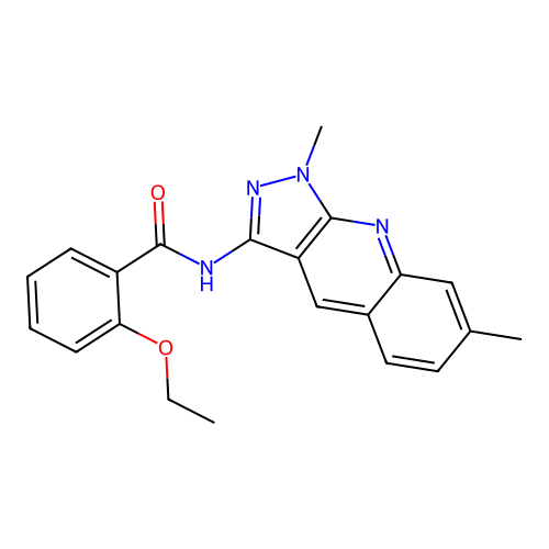 N-(1,7-dimethylpyrazolo[3,4-b]quinolin-3-yl)-2-ethoxybenzamide structure