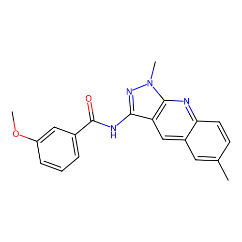 N-(1,6-dimethylpyrazolo[3,4-b]quinolin-3-yl)-3-methoxybenzamide structure