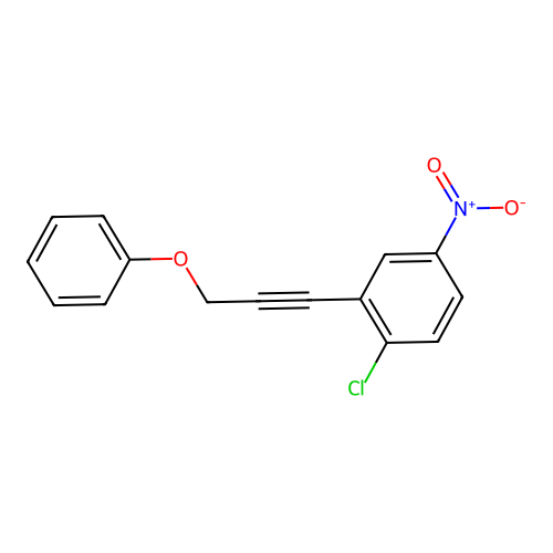 1-Chloro-4-nitro-2-(3-phenoxyprop-1-yn-1-yl)benzene structure