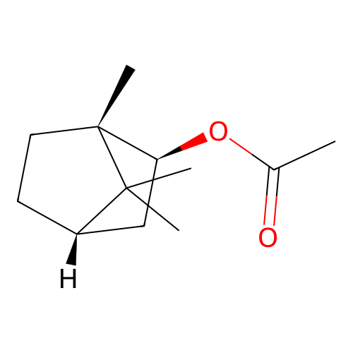 Exo-1,7,7-trimethylbicyclo[2.2.1]hept-2-yl acetate structure