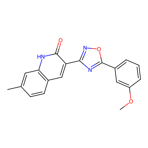 3-(5-(3-Methoxyphenyl)-1,2,4-oxadiazol-3-yl)-7-methylquinolin-2-ol structure