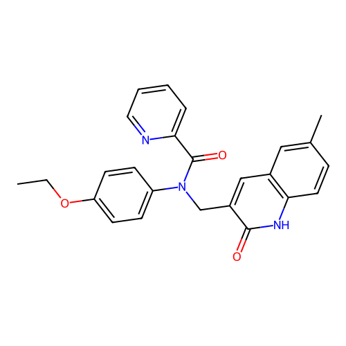 N-(4-ethoxyphenyl)-N-((2-hydroxy-6-methylquinolin-3-yl)methyl)picolinamide structure