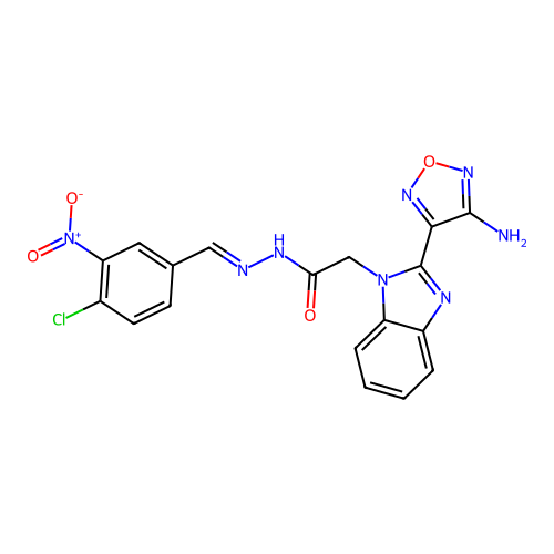 C18H13ClN8O4 structure