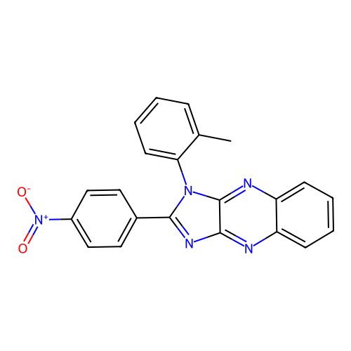 1-(2-methylphenyl)-2-(4-nitrophenyl)-1H-imidazo[4,5-b]quinoxaline structure