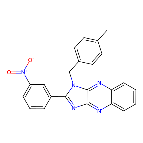 1-(4-methylbenzyl)-2-(3-nitrophenyl)-1H-imidazo[4,5-b]quinoxaline structure