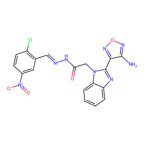 C18H13ClN8O4 structure