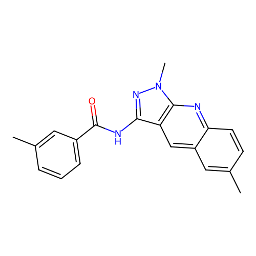 N-(1,6-dimethylpyrazolo[3,4-b]quinolin-3-yl)-3-methylbenzamide structure