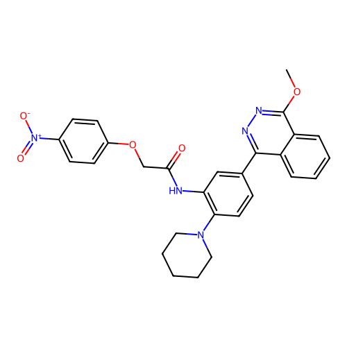 N-[5-(4-methoxyphthalazin-1-yl)-2-(piperidin-1-yl)phenyl]-2-(4-nitrophenoxy)acetamide structure