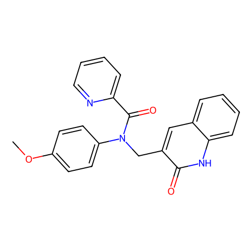 N-((2-hydroxyquinolin-3-yl)methyl)-N-(4-methoxyphenyl)picolinamide structure