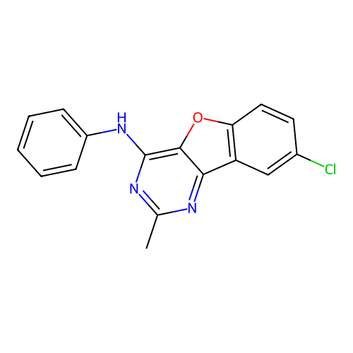 N-[(4E)-8-chloro-2-methyl[1]benzofuro[3,2-d]pyrimidin-4(3H)-ylidene]aniline structure