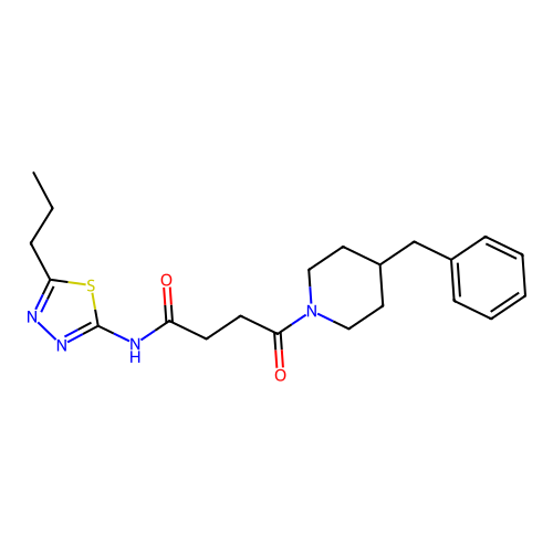 4-(4-benzylpiperidin-1-yl)-4-oxo-N-(5-propyl-1,3,4-thiadiazol-2-yl)butanamide structure
