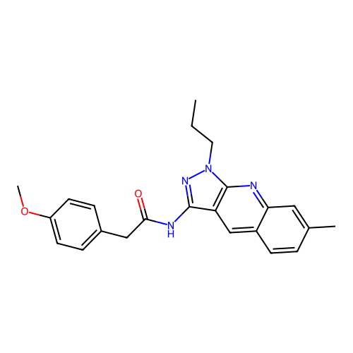 2-(4-methoxyphenyl)-N-(7-methyl-1-propylpyrazolo[3,4-b]quinolin-3-yl)acetamide structure