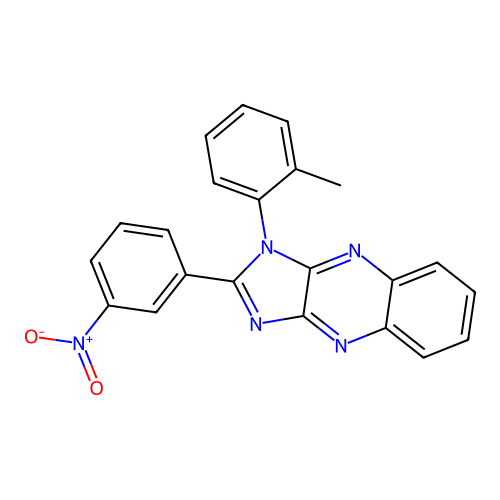1-(2-methylphenyl)-2-(3-nitrophenyl)-1H-imidazo[4,5-b]quinoxaline structure