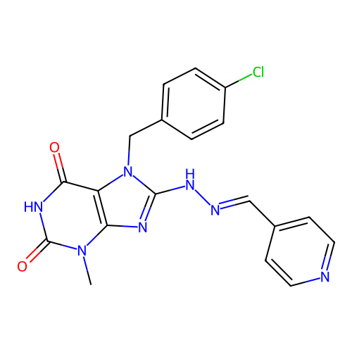 C19H16ClN7O2 structure