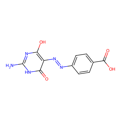 4-[2-(2-amino-4,6-dioxo-1H-pyrimidin-5-ylidene)hydrazinyl]benzoic Acid structure