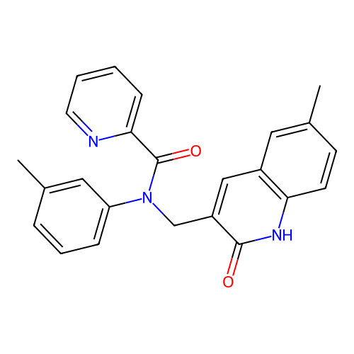 N-((2-hydroxy-6-methylquinolin-3-yl)methyl)-N-(m-tolyl)picolinamide structure