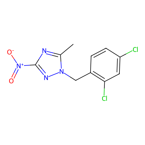 1-(2,4-dichlorobenzyl)-5-methyl-3-nitro-1H-1,2,4-triazole structure