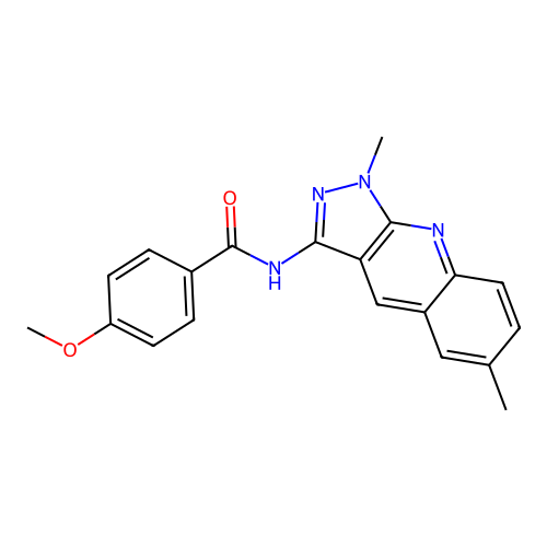 N-(1,6-dimethylpyrazolo[3,4-b]quinolin-3-yl)-4-methoxybenzamide structure