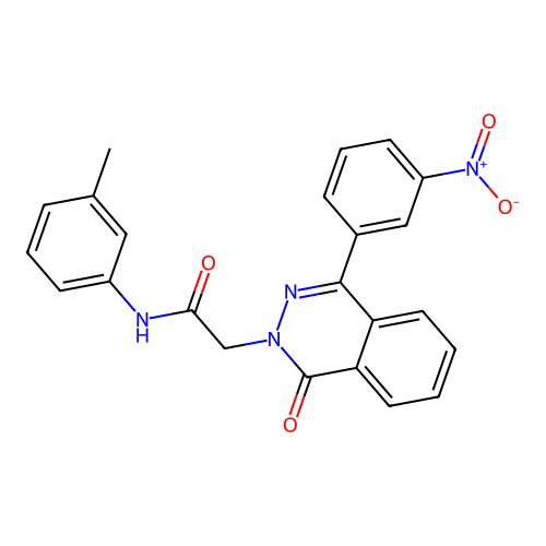 N-(3-methylphenyl)-2-[4-(3-nitrophenyl)-1-oxophthalazin-2(1H)-yl]acetamide structure