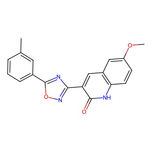 6-Methoxy-3-(5-(m-tolyl)-1,2,4-oxadiazol-3-yl)quinolin-2-ol structure