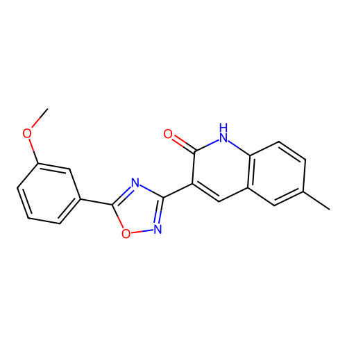 3-(5-(3-Methoxyphenyl)-1,2,4-oxadiazol-3-yl)-6-methylquinolin-2-ol structure