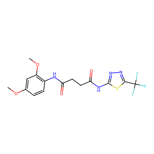 N-(2,4-dimethoxyphenyl)-N'-[5-(trifluoromethyl)-1,3,4-thiadiazol-2-yl]butanediamide structure