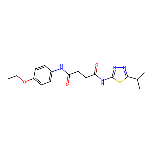 N-(4-ethoxyphenyl)-N'-(5-propan-2-yl-1,3,4-thiadiazol-2-yl)butanediamide structure