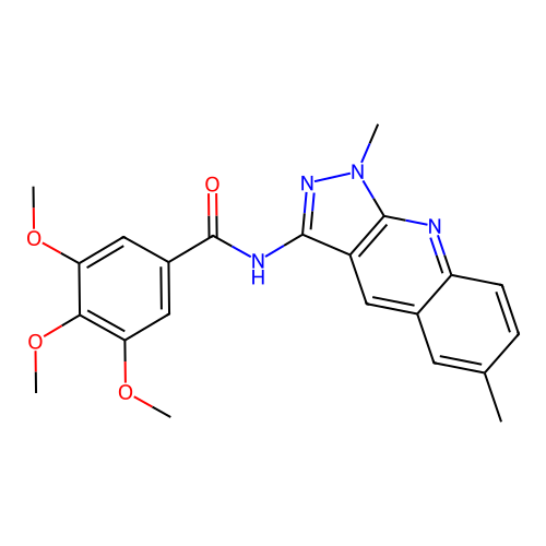 N-(1,6-dimethylpyrazolo[3,4-b]quinolin-3-yl)-3,4,5-trimethoxybenzamide structure