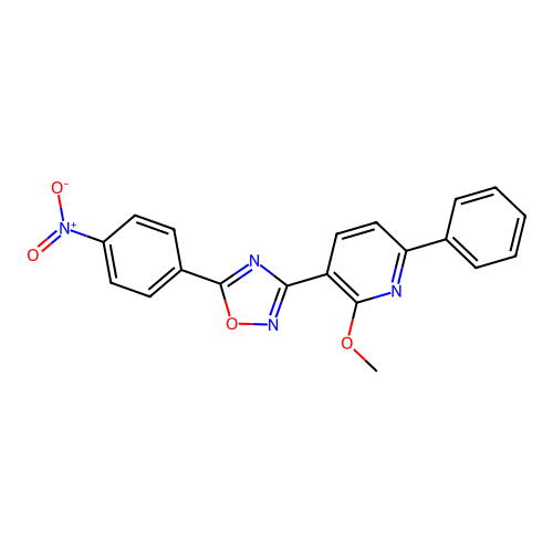 3-(2-Methoxy-6-phenylpyridin-3-yl)-5-(4-nitrophenyl)-1,2,4-oxadiazole structure