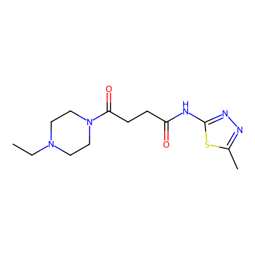 4-(4-ethylpiperazin-1-yl)-N-(5-methyl-1,3,4-thiadiazol-2-yl)-4-oxobutanamide structure