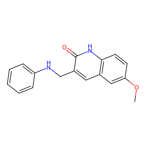 6-Methoxy-3-phenylaminomethyl-quinolin-2-ol structure