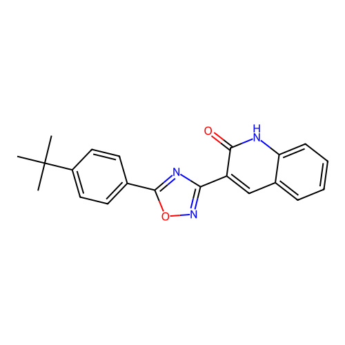 3-(5-(4-(Tert-butyl)phenyl)-1,2,4-oxadiazol-3-yl)quinolin-2-ol structure