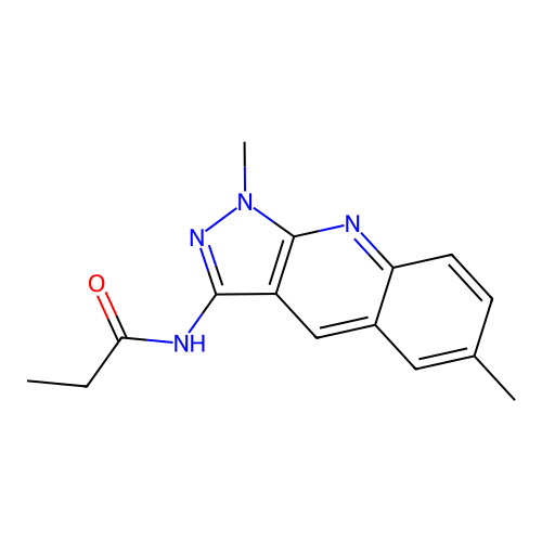 N-(1,6-dimethylpyrazolo[3,4-b]quinolin-3-yl)propanamide structure