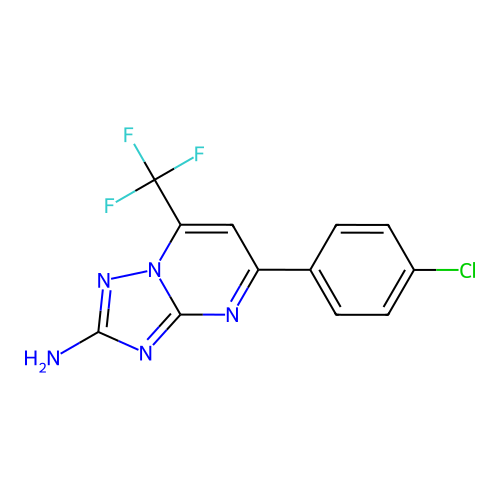5-(4-Chlorophenyl)-7-(trifluoromethyl)[1,2,4]triazolo[1,5-a]pyrimidin-2-amine structure