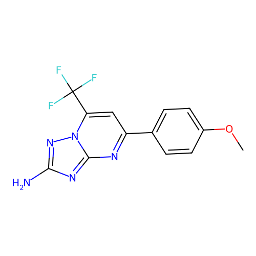 5-(4-Methoxyphenyl)-7-(trifluoromethyl)[1,2,4]triazolo[1,5-a]pyrimidin-2-amine structure