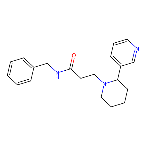 N-benzyl-3-[2-(3-pyridinyl)-1-piperidinyl]propanamide structure