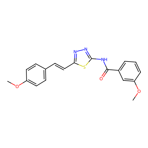 (E)-3-methoxy-N-(5-(4-methoxystyryl)-1,3,4-thiadiazol-2-yl)benzamide structure