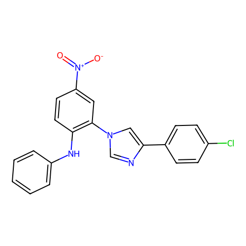 2-(4-(4-chlorophenyl)-1H-imidazol-1-yl)-4-nitro-N-phenylaniline structure