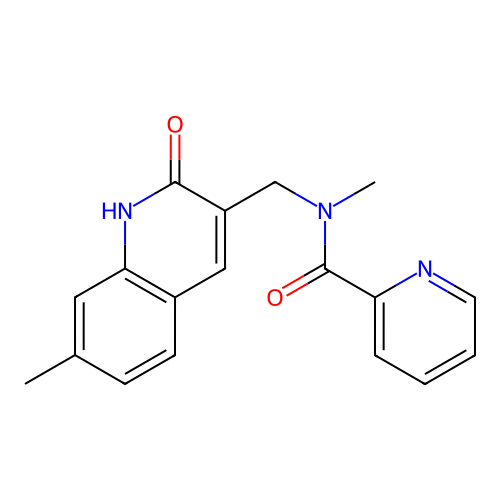 N-((2-hydroxy-7-methylquinolin-3-yl)methyl)-N-methylpicolinamide structure