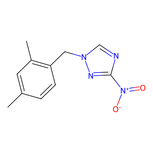 1-(2,4-dimethylbenzyl)-3-nitro-1H-1,2,4-triazole structure