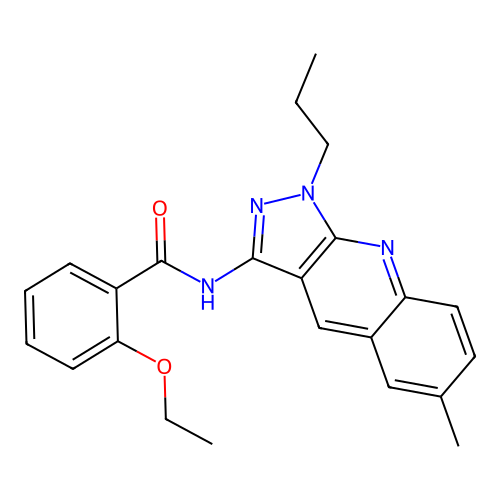 2-ethoxy-N-(6-methyl-1-propylpyrazolo[3,4-b]quinolin-3-yl)benzamide structure