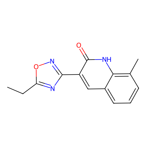 3-(5-ethyl-1,2,4-oxadiazol-3-yl)-8-methylquinolin-2(1H)-one structure