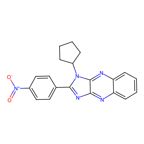 1-cyclopentyl-2-(4-nitrophenyl)-1H-imidazo[4,5-b]quinoxaline structure