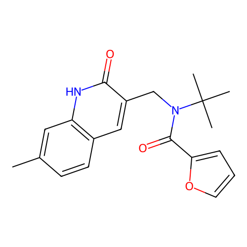 N-(tert-butyl)-N-((2-hydroxy-7-methylquinolin-3-yl)methyl)furan-2-carboxamide structure