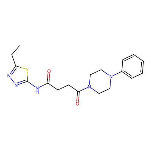 N-(5-ethyl-1,3,4-thiadiazol-2-yl)-4-oxo-4-(4-phenylpiperazin-1-yl)butanamide structure
